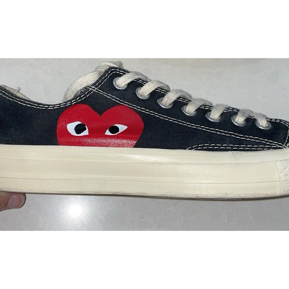 Converse Comme Des Garcons Play Chuck Taylor Heart Canvas Sneakers Men's 9 1/2